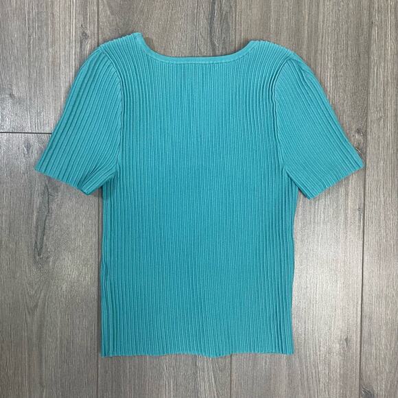 Madewell Sculpt Ottoman Stretchy Short Sleeve Crop Tee Shirt US Women's XS New - Picture 3 of 5